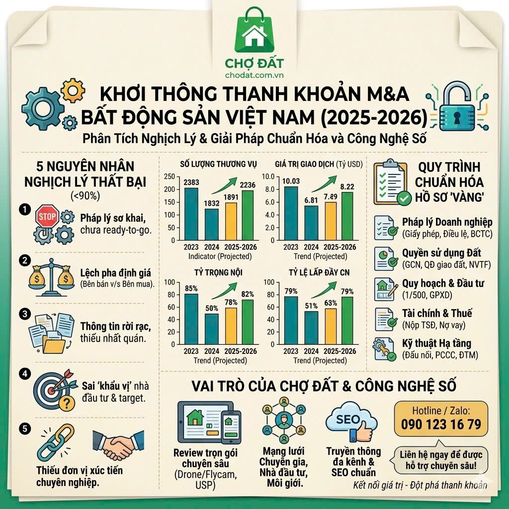 Giải pháp khơi thông dòng vốn đầu tư M&A tại thị trường Việt Nam cùng Chợ Đất