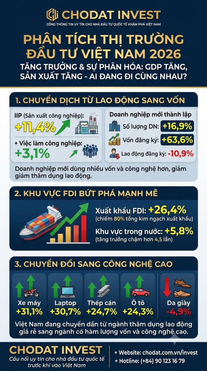 Thị trường đầu tư Việt Nam: Tăng trưởng thâm dụng vốn, FDI và chiến lược cho nhà đầu tư quốc tế M&A