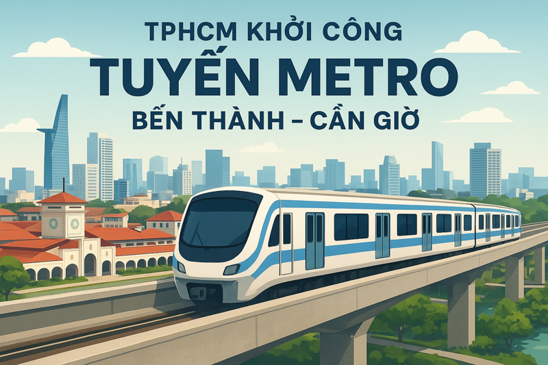 TPHCM khởi công tuyến Metro Bến Thành – Cần Giờ ngày 19.12.2025: Bước ngoặt hạ tầng chiến lược