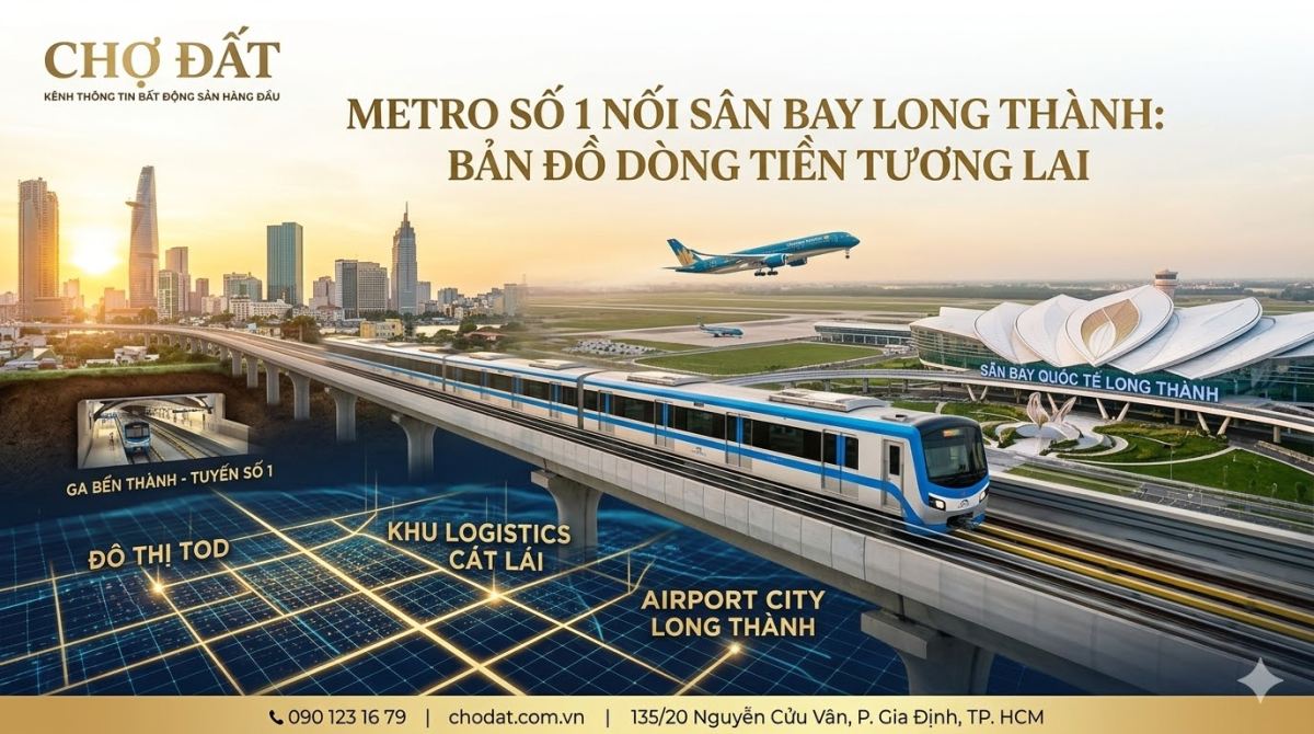TUYẾN METRO SỐ 1 BẾN THÀNH NỐI SÂN BAY LONG THÀNH: MẠCH MÁU TỶ ĐÔ - BẢN ĐỒ DÒNG TIỀN MỚI