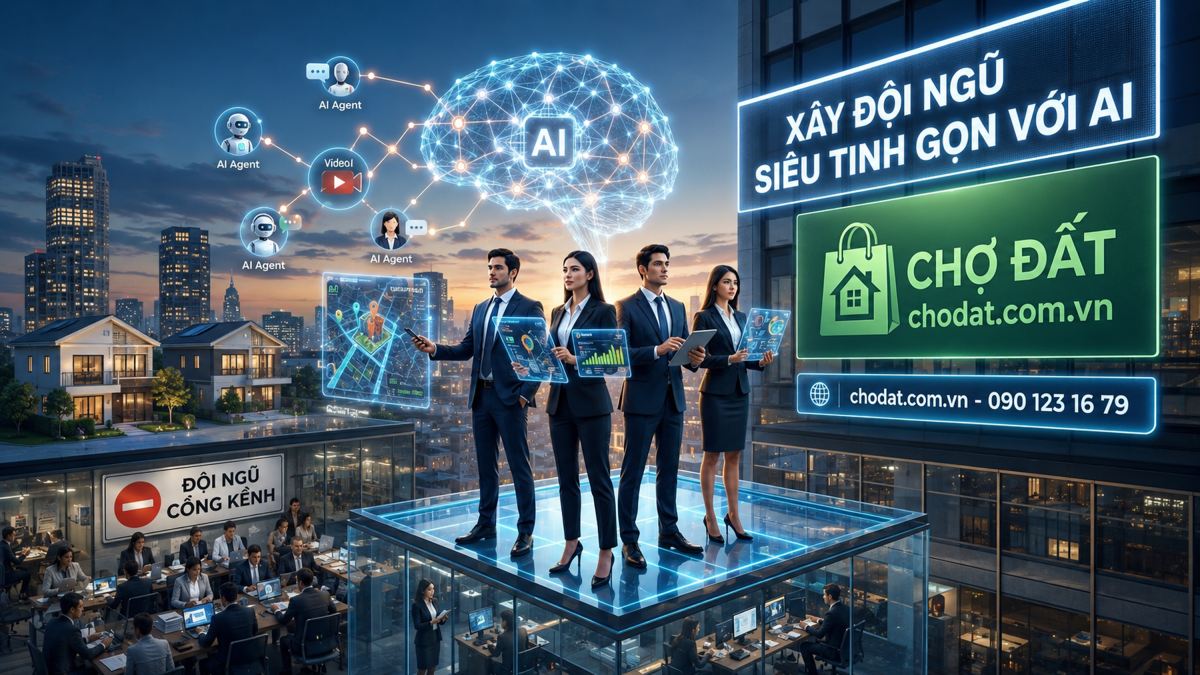 Sở hữu biệt đội môi giới 4.0 siêu tinh nhuệ nhờ AI Agent. Giải pháp tối ưu hóa bộ máy, tăng biên lợi nhuận ròng cho doanh nghiệp BĐS. Hotline: 090 123 16 79