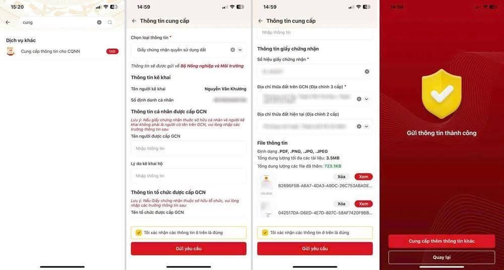 Các bước nộp sổ đỏ trực tuyến trên VNeID
