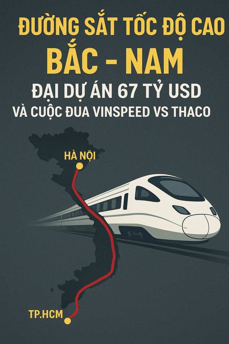 ĐƯỜNG SẮT TỐC ĐỘ CAO BẮC – NAM: ĐẠI DỰ ÁN 67 TỶ USD VÀ CUỘC ĐUA QUYẾT LIỆT CỦA HAI ÔNG LỚN VIỆT – VINSPEED & THACO