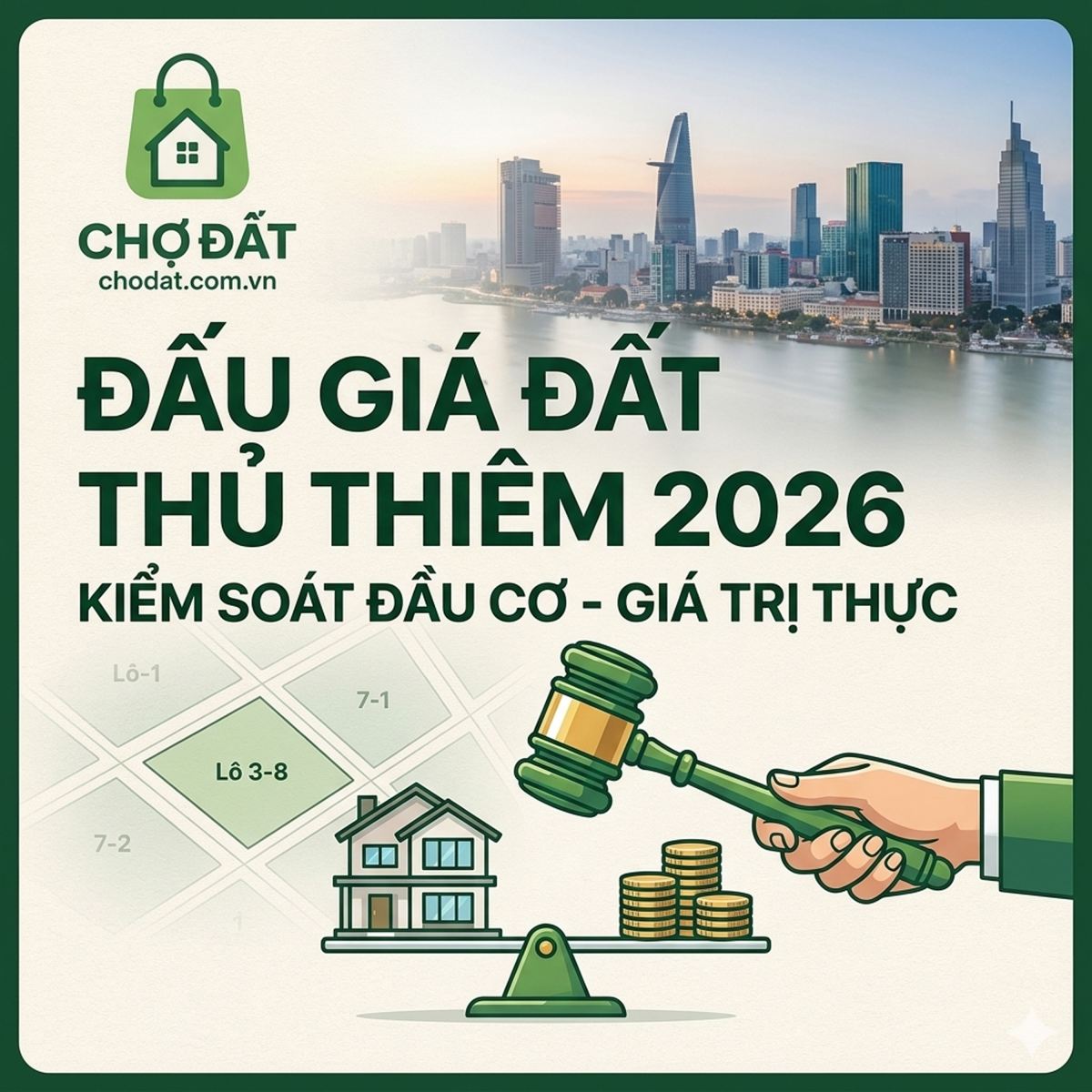 Đấu giá đất Thủ Thiêm 2026: Siết chặt điều kiện, chặn đầu cơ | Chợ Đất