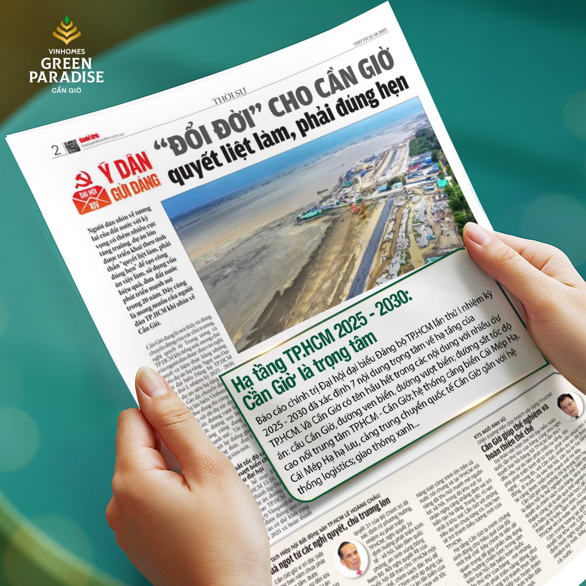 CẦN GIỜ BỨT PHÁ: TẦM NHÌN ĐỔI ĐỜI VÀ CƠ HỘI VÀNG CỦA THÀNH PHỐ BIỂN ĐỘNG LỰC