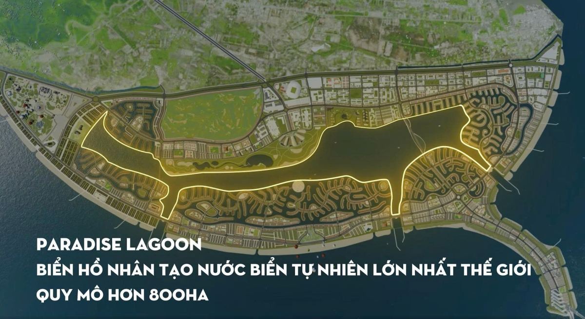 Biển Hồ Nhân Tạo 800ha – Biểu Tượng Toàn Cầu Tại Vinhomes Green Paradise Cần Giờ