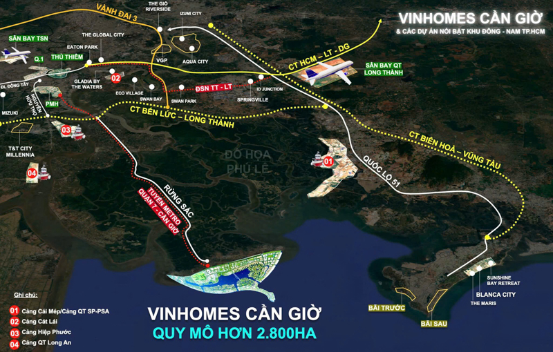 Dự án Đô thị lấn biển Cần Giờ – Vinhomes Green Paradise được phát triển tại huyện Cần Giờ, TP. Hồ Chí Minh
