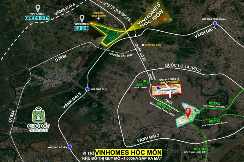 Bản Đồ Hạ Tầng Vinhomes Hóc Môn 2026: Giải Mã Cú Hích Nghìn Tỷ Đánh Thức Vùng Tây Bắc TP.HCM