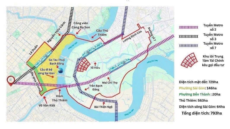 cư dân Grand Marina chỉ mất vài phút để đến Nhà hát Thành phố, chợ Bến Thành, tòa nhà Bitexco