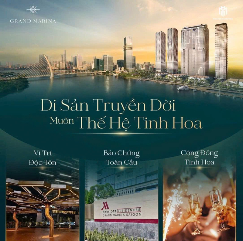 Grand Marina Saigon - Tầm nhìn sông và phong thủy “tụ thủy sinh tài”