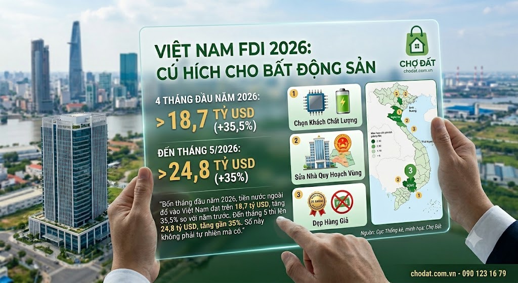 Tiền Ngoại 24,8 Tỷ USD Chảy Vào Đâu? Bản Đồ Đầu Tư Bất Động Sản Công Nghiệp Vùng Ven 2026