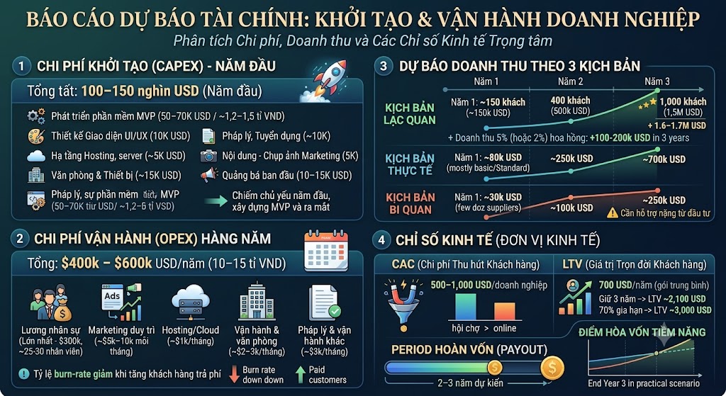 KẾ HOẠCH TÀI CHÍNH DỰ BÁO, NGÂN SÁCH ĐẦU TƯ VÀ CHỈ SỐ ĐƠN VỊ KINH TẾ (UNIT ECONOMICS)