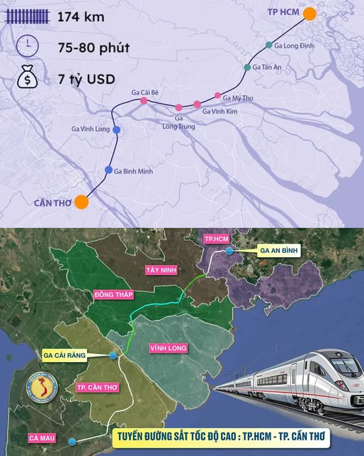 Siêu dự án Đường Sắt tốc độ cao TPHCM - Tây Ninh - Đồng Tháp - Vĩnh Long - Cần Thơ: Cú hích tỷ đô Miền Tây