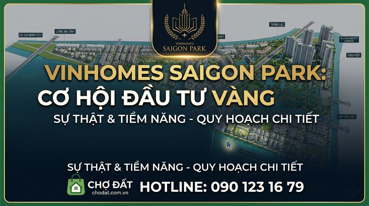 Review Vinhomes Saigon Park Tây Bắc TP.HCM: Thông tin Quy Hoạch - Vị Trí - Tiến Độ Mới Nhất Từ Chợ Đất
