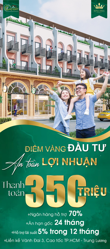 Giá bán thanh toán dự án Đất nền King Hill Residences Bến Lức Long An - Chợ Đất