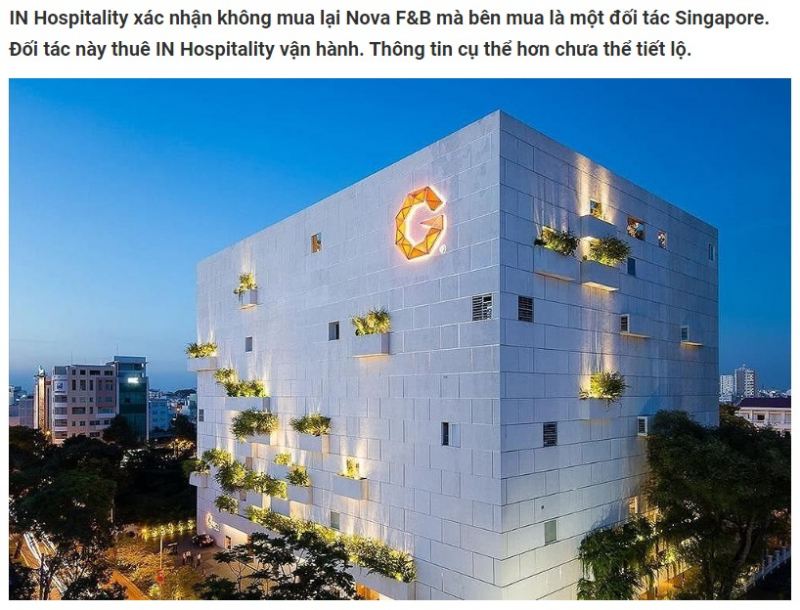 Rất tiếc là Novaland không thể kéo dài cuộc chơi với F&B