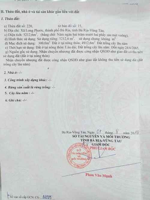 Bán khu nghỉ dưỡng tại Bà Rịa Vũng Tàu giá tốt