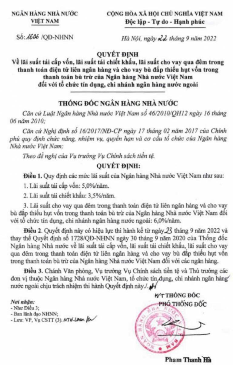 Thống đốc ngân hàng điều chỉnh lãi suất cho vay 2023