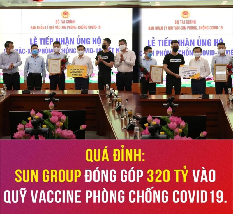 Tập đoàn SunGroup đóng góp 320 tỷ vào Quỹ Vacxin Covid 19