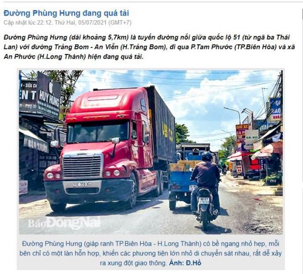 Review đánh giá đường Phùng Hưng DT777 Con đường đông đúc của Long Thành Đồng Nai