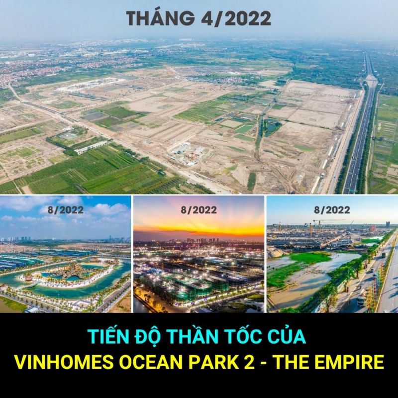 Tiến độ thần tốc của Vinhomes Ocean Park 2 The Empire Hưng Yên
