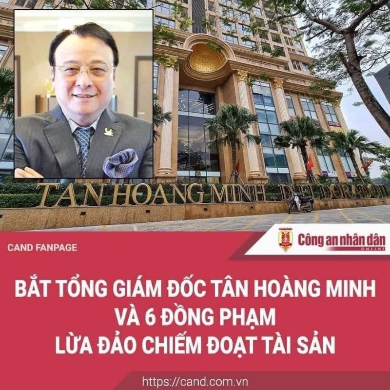 Bắt tạm giam ông Đỗ Anh Dũng Chủ tịch tập đoàn Tân Hoàng Minh ngày 5/4/2022