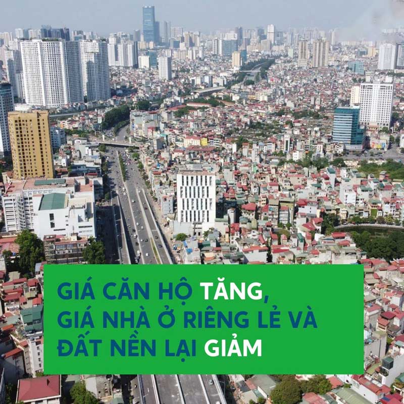 Giá căn hộ tăng - Giá nhà ở riêng lẻ giảm