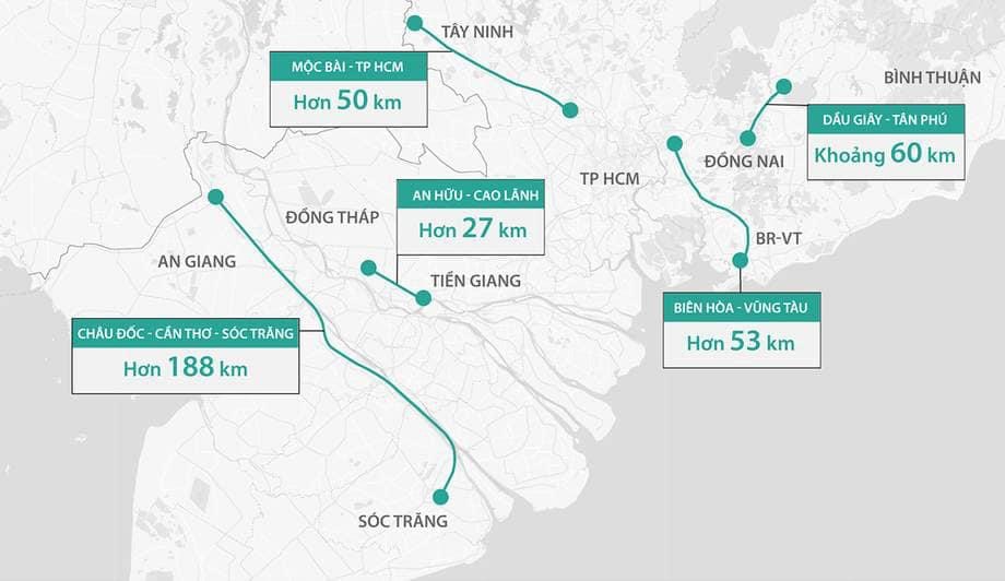 5 dự án đường cao tốc phía Nam sắp triển khai