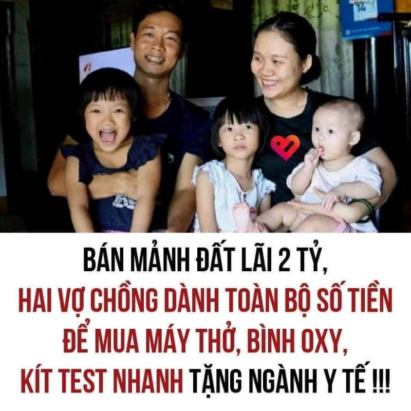 Lời 2 tỷ bán đất vợ chồng quyên từ thiện chống dịch