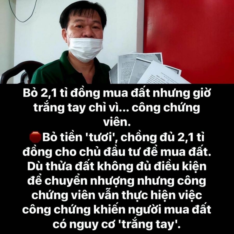 Bỏ 2 tỷ mua đất nhưng vẫn trắng tay vì công chứng viên nhà đất