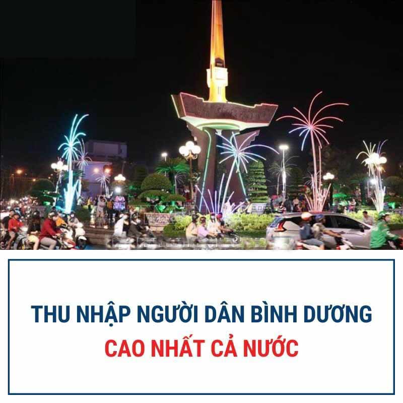 THU NHẬP ĐẦU NGƯỜI BÌNH DƯƠNG CAO NHẤT VIỆT NAM